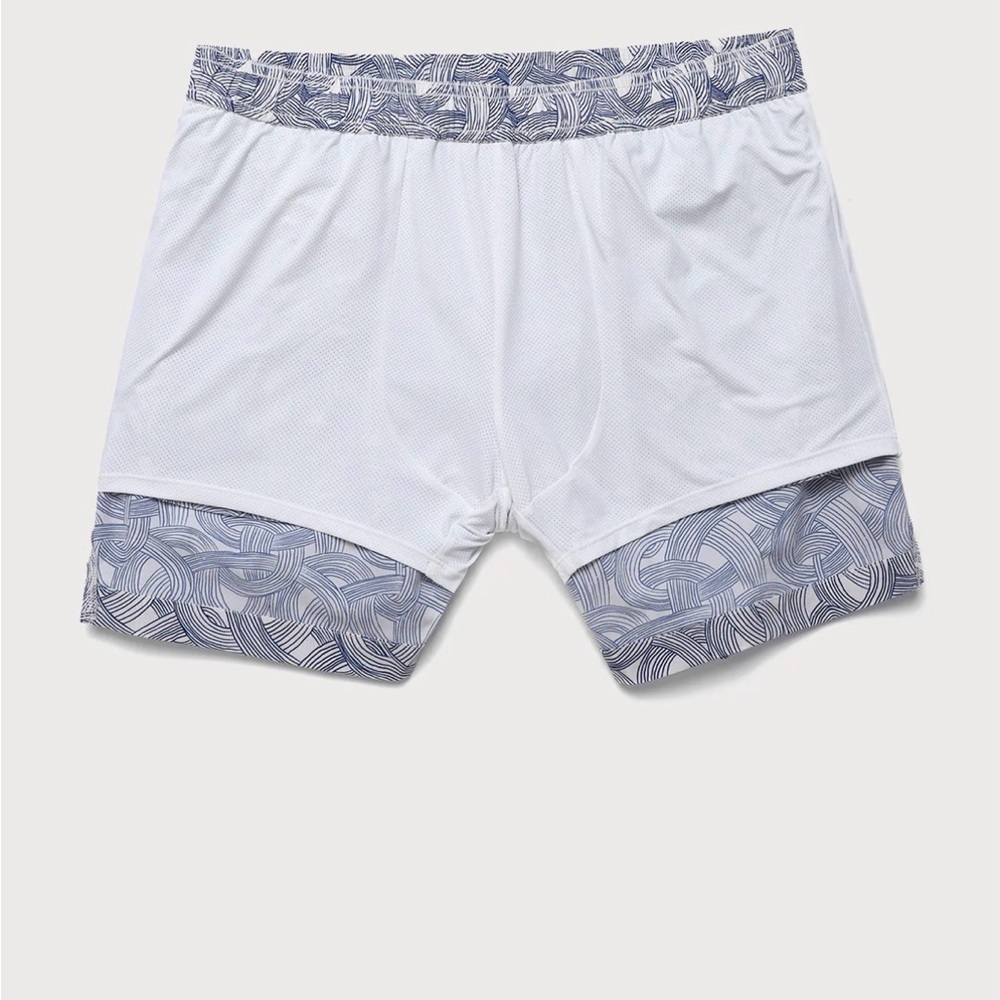 Stylish Gray Paisley Swim Trunks for Men - Picture 4 of 5